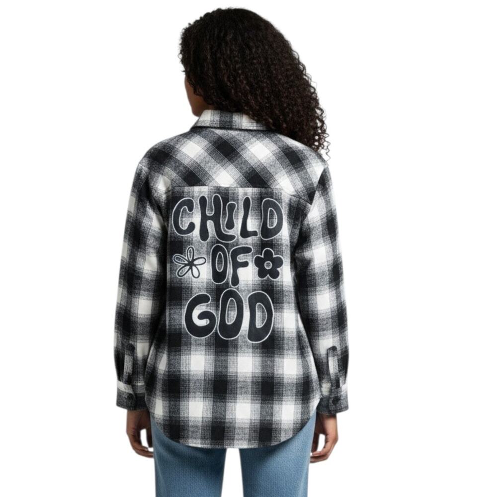 In The Waiting God Is Working Repurposed Christian Theme Plaid Shirt, XXL
